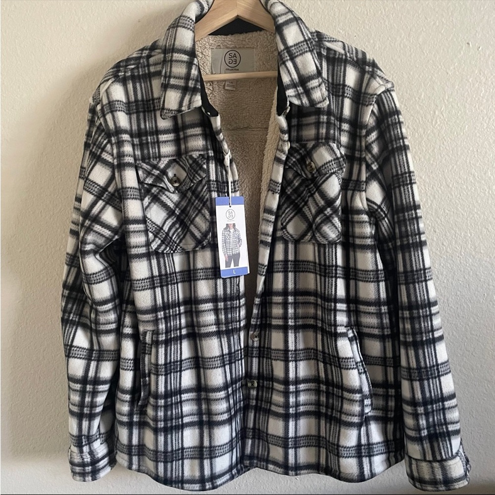 Sage Collective Women's Plush Shirt Jacket Size Large